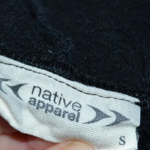 Native Salmon Tribal Art Zip-up Black Sweatshirt Pisces Size Small - Picture 5 of 5